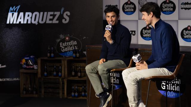 Marc y Álex Márquez, durante la rueda de prensa de Estrella Galicia 0,0.