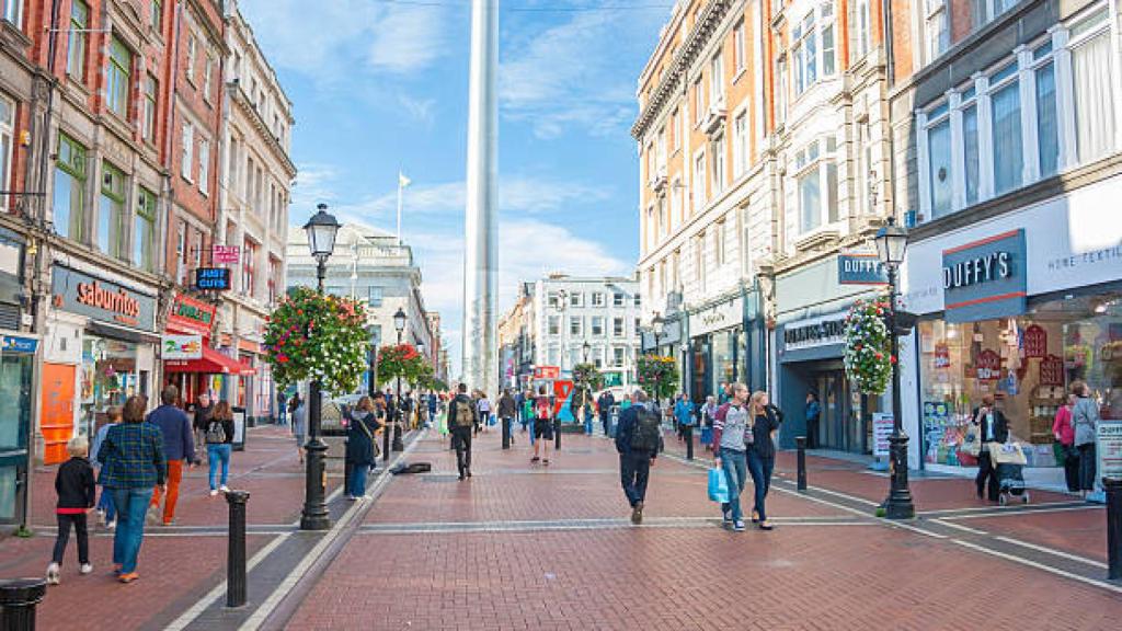 Una calle de la ciudad de Dublín