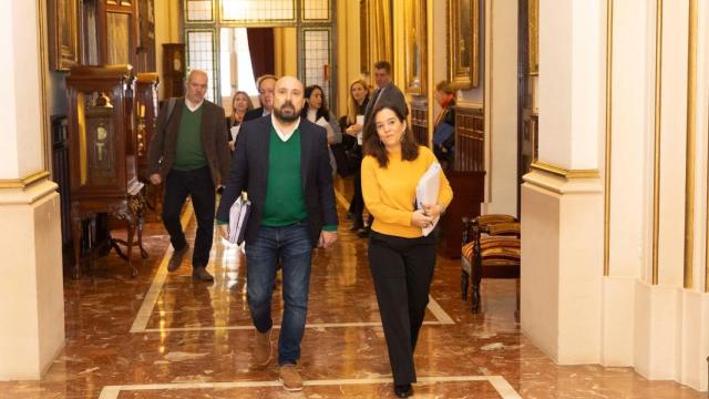 José Manuel Lage Tuñas e Inés Rey esta mañana.