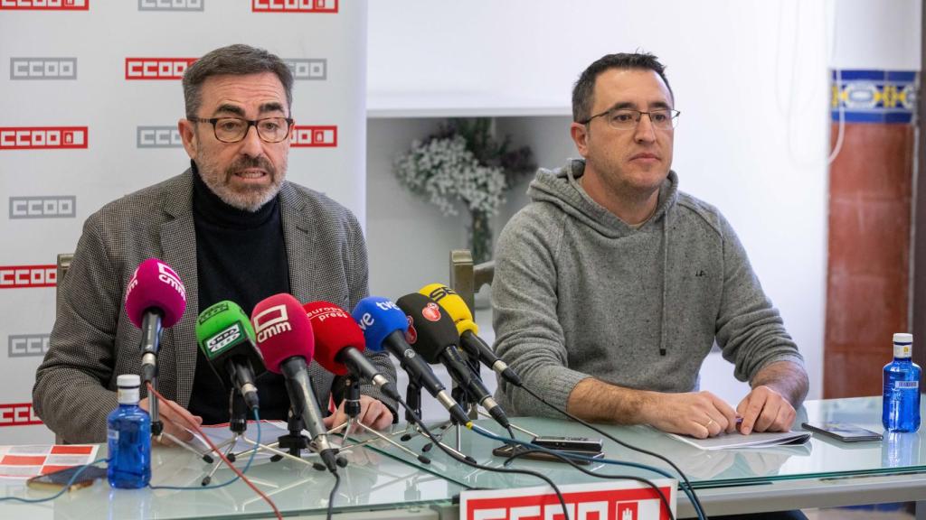 Marcelo Ortega -derecha- junto al exsecretario regional de CCOO CLM, Paco de la Rosa.