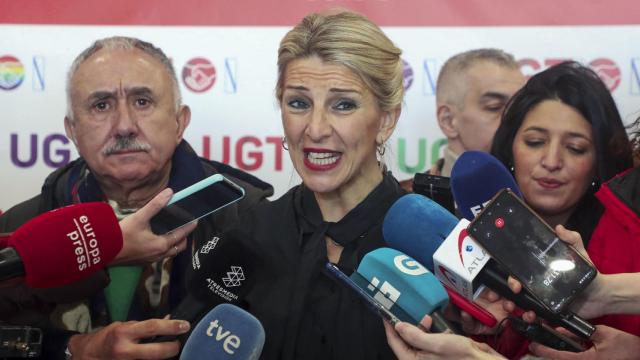 Yolanda Díaz ante los medios de comunicación