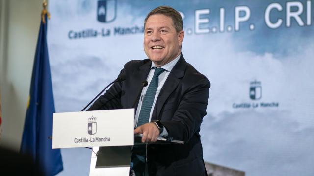 El presidente de Castilla-La Mancha, Emiliano García-Page, en Marchamalo.