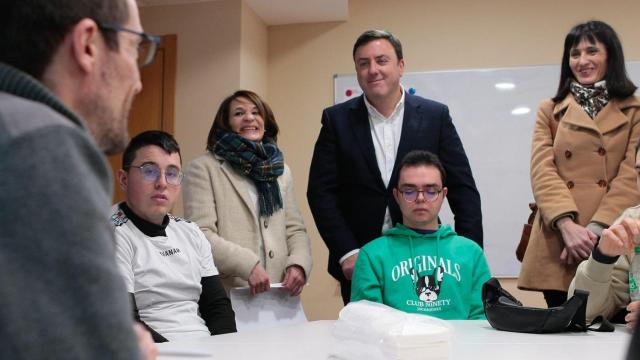 Un momento de la visita de ayer