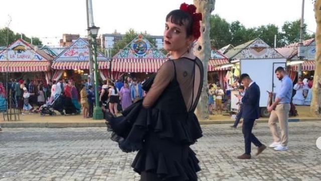 Lola Buzón, una señora de luto en la Feria.