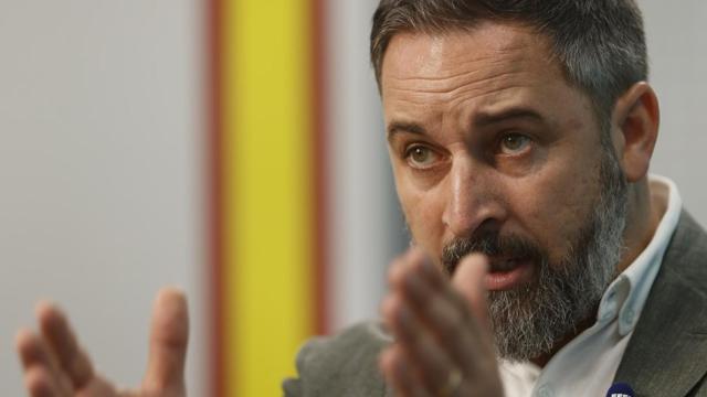 El presidente de Vox, Santiago Abascal, durante una entrevista con la Agencia EFE.