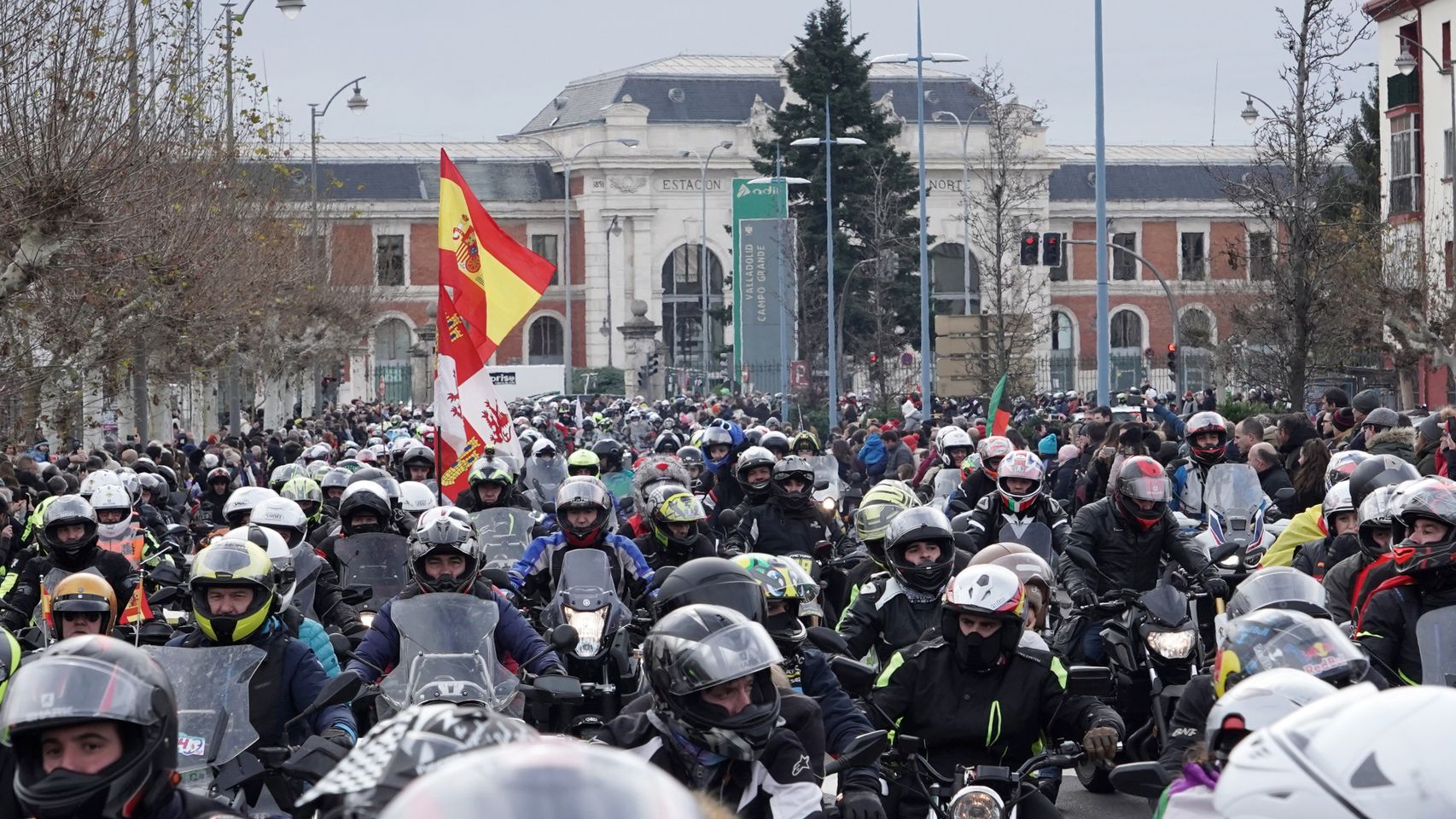Imagen de archivo de una marcha motera en Valladolid