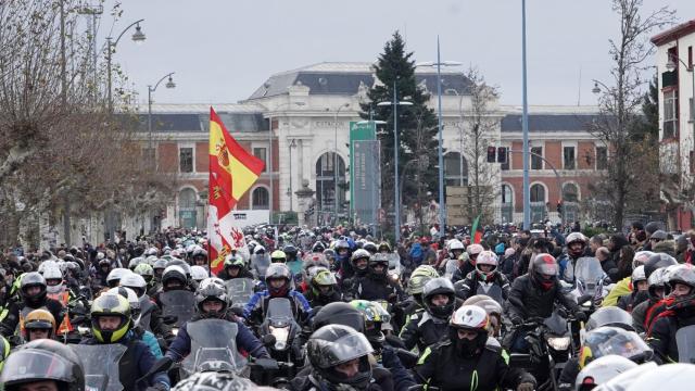 Imagen de archivo de una marcha motera en Valladolid