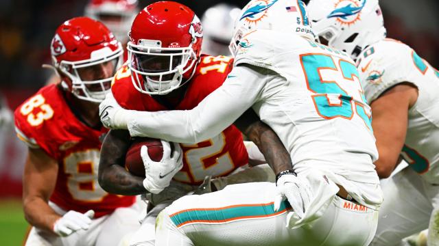 Imagen de un partido de la NFL entre los Chiefs y los Dolphins