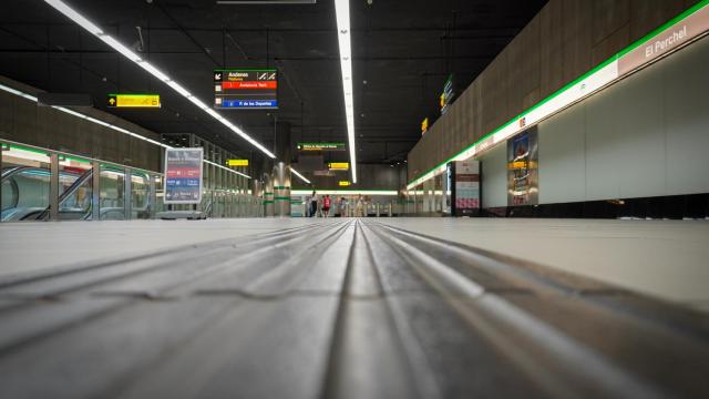 Interior de una de las estaciones del Metro de Málaga.