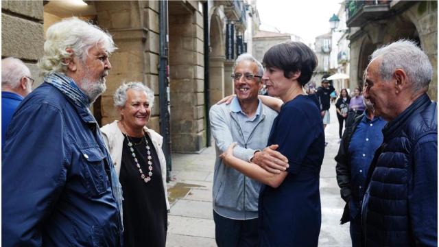 Los que fueran dirigentes históricos del BNG Xosé Manuel Beiras; Encarna Otero; el que fuera diputado en el Parlamento de Galicia, Suarez Canal; y la portavoz nacional del BNG, Ana Pontón, en una imagen de archivo.