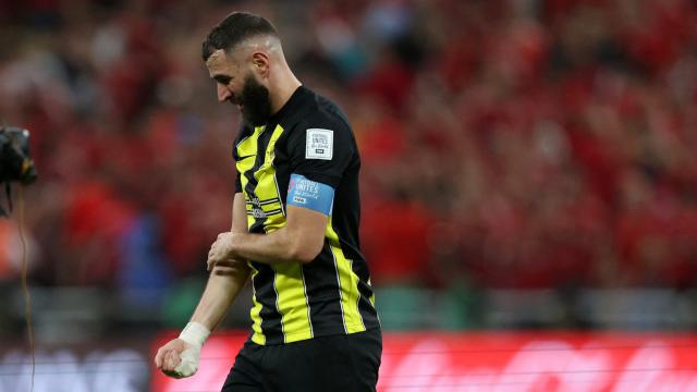 Benzema, durante un partido del Al Ittihad.