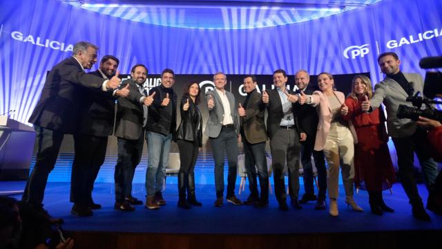Los barones regionales del PP arropan a Alfonso Rueda en Galicia