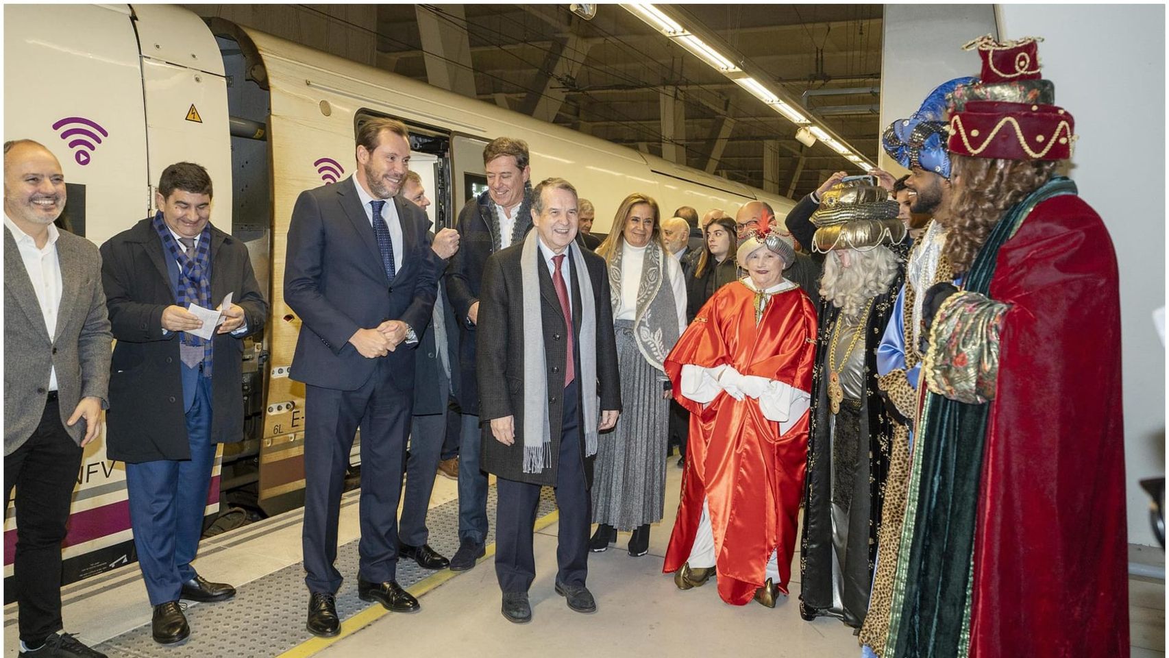 Óscar Puente en el viaje a Vigo con los Reyes Magos