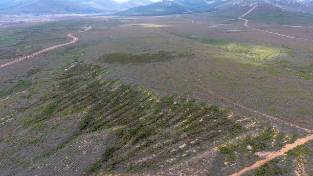 Restos de minas de oro romanas de tipo surco convergente (su explotación tiene forma de escoba) en Castrocontrigo, León.