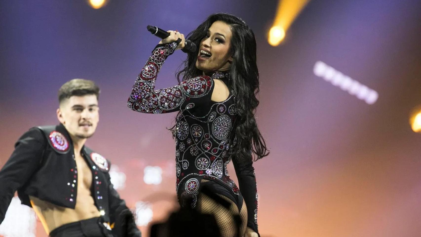 Chanel Terrero en la final de Eurovisión.