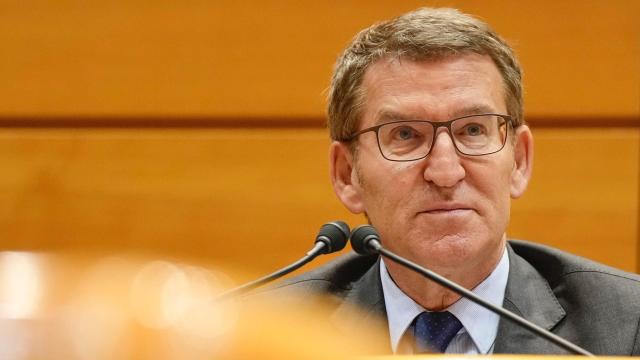 Alberto Núñez Feijóo, este martes en el Senado.
