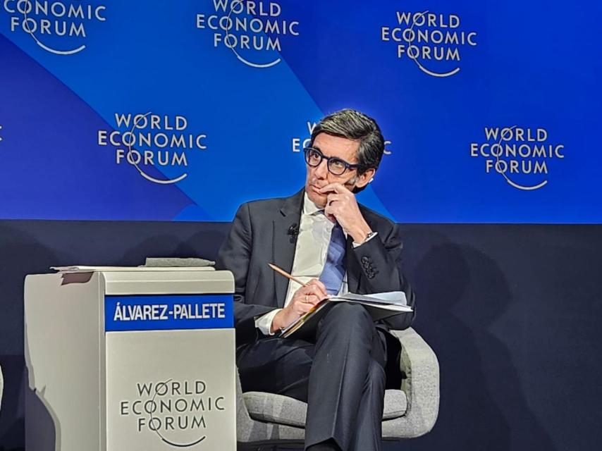 José María Álvarez-Pallete, expresidente de Telefónica, durante su participación en el Foro de Davos de 2024.