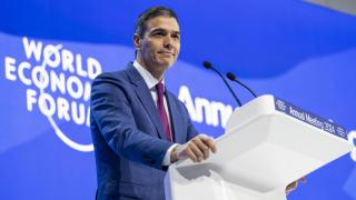 Rueda de prensa de Pedro Sánchez en el Foro de Davos