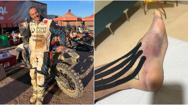 Javi Vega y su lesión en su pierna izquierda