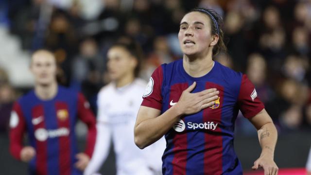 Mariona Caldentey celebra un gol contra el Real Madrid.