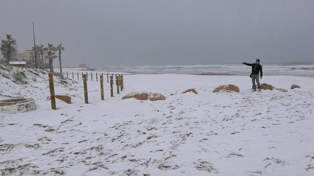 Una playa de Torrevieja el 18 de enero de 2017.