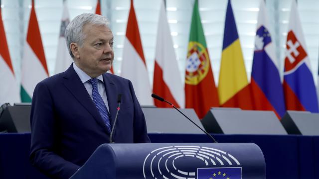 El comisario europeo de Justicia, Didier Reynders, este miércoles.