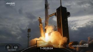 Captura de pantalla del streaming retransmitiendo el lanzamiento.