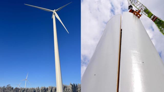 El aerogenerador de madera.