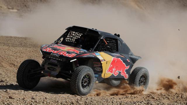 Cristina Gutiérrez, durante una etapa del Rally Dakar.