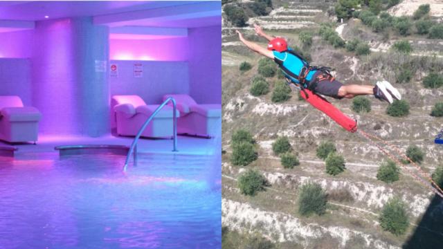 Lanzarse desde las alturas o disfrutar de las aguas de un espá, son dos de los planes más buscados en España este 2023.