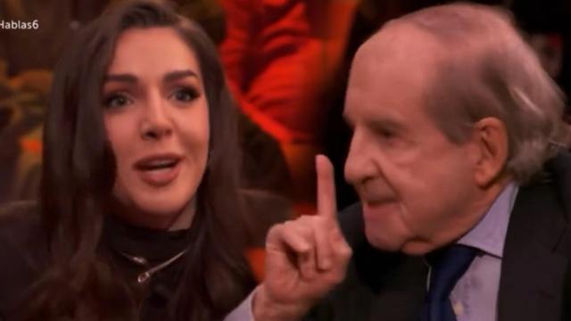 El rifirrafe de José María García e Inés Hernand en el programa de Mercedes Milá en TVE: Cállate un poco ya
