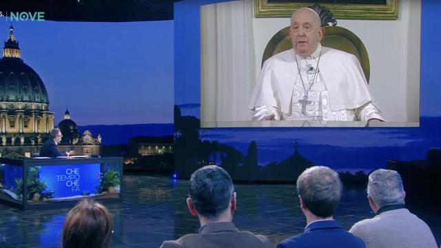 El Papa Francisco y Fabio Fazio.