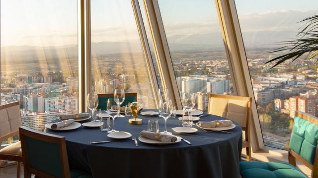 Vistas desde el restaurante más alto de España.