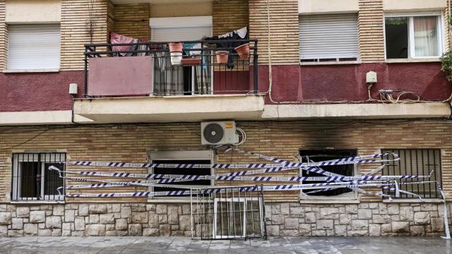 Imagen de la vivienda de Gandia afectada por el incendio