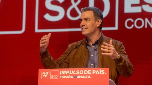Pedro Sánchez, en la Convención del PSOE, este domingo, en La Coruña.