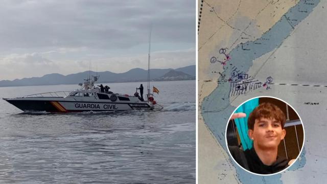 El mapa con la zona caliente de búsqueda del desaparecido en el Mar Menor: Ivailo Petrov, de 16 años.