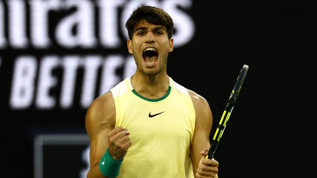 Carlos Alcaraz, en el Open de Australia