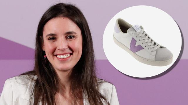 Irene Montero y sus zapatillas predilectas, en un montaje de JALEOS.