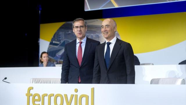 El consejero delegado de Ferrovial, Ignacio Madridejos y el presidente de Ferrovial, Rafael del Pino