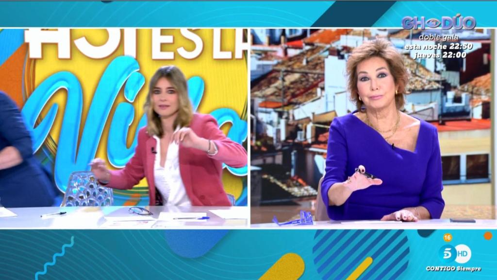 Sandra Barneda en ‘Así es la vida y Ana Rosa Quintana desde 'TardeAR'.