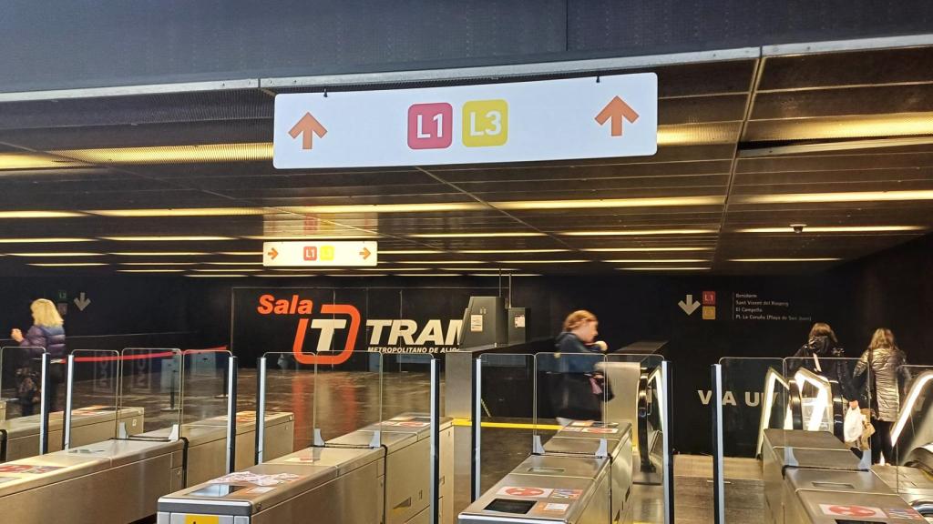 La estación de Mercado del TRAM de Alicante.