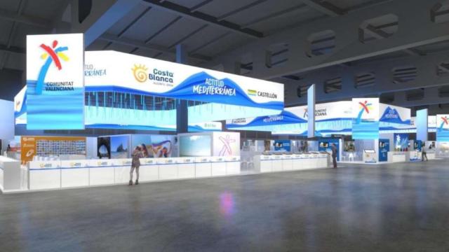 Recreación del stand de la Comunitat Valenciana en FITUR 2024.