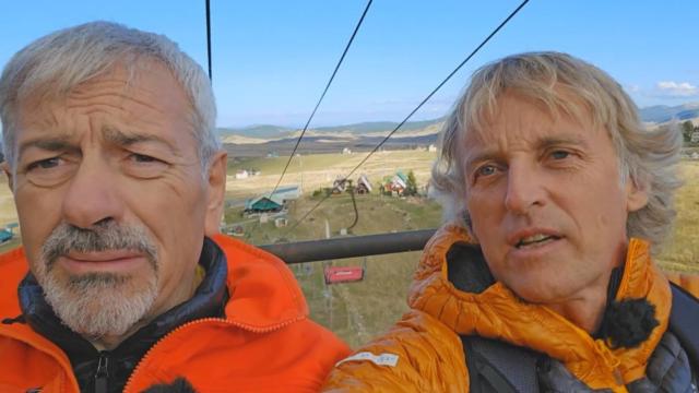 Carlos Sobera se enfrenta a su miedo a las alturas en 'Planeta Calleja'.