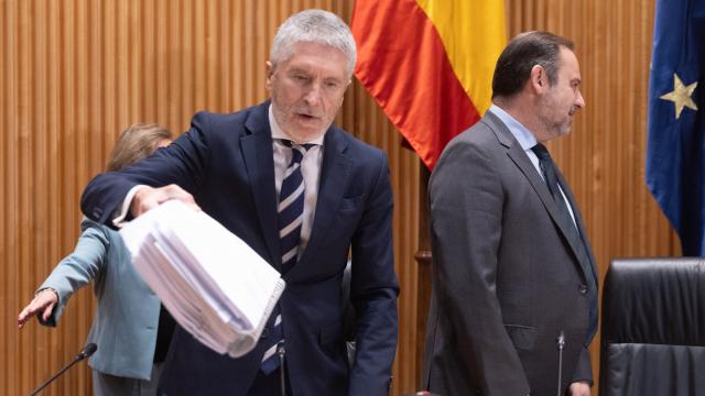 El ministro del Interior, Fernando Grande-Marlaska, este martes en la Comisión de Interior del Congreso.