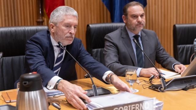 El ministro de Interior, Fernando Grande-Marlaska, este martes durante su comparecencia en el Congreso de los Diputados.