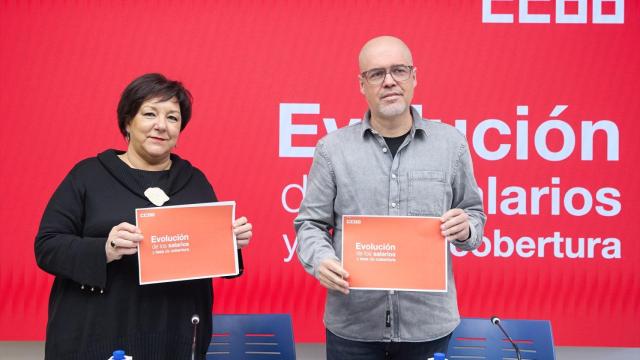 La secretaria confederal de Acción Sindical y Empleo, Mari Cruz Vicente y el secretario general de CCOO, Unai Sordo.