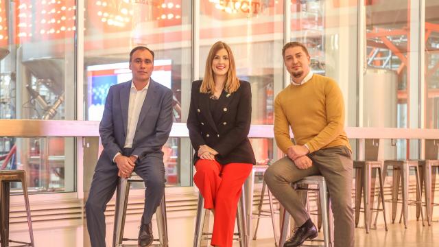 El CIO de OPPLUS, Antonio Carvajal; la CEO de Tralemto, Isabel López, y el 'global people partner' de Ebury, Stefan Hielscher.