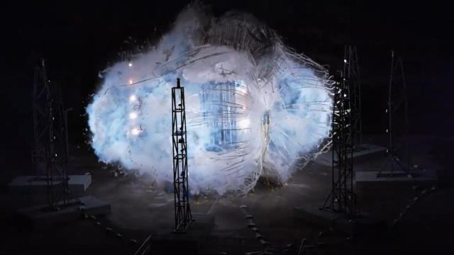 Explosión del hábitat inflable LIFE