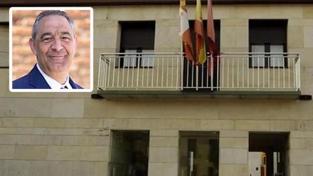 El alcalde de Renedo y una imagen del ayuntamiento de la localidad