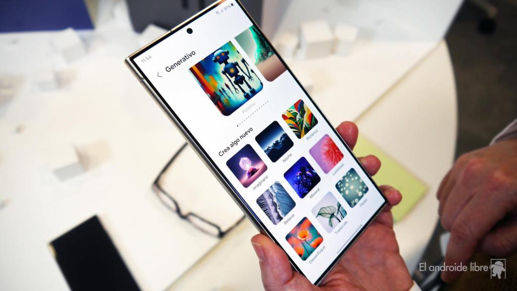 Un móvil Samsung usando Galaxy AI